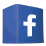SWOOFLE Facebook social Media Button als FlatCube