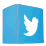 SWOOFLE Twitter social Media Button als FlatCube